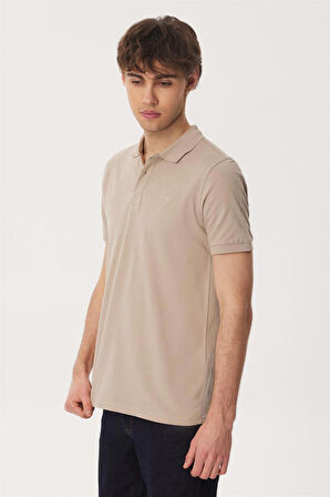 Lee Cooper Polo Yaka Koyu Bej Erkek T-Shirt 232 LCM 242048 TWINS K.BEJ