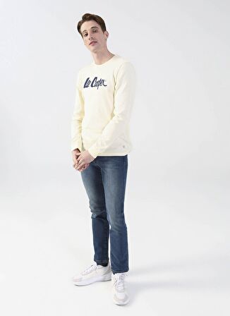 Lee Cooper O Yaka Baskılı Ekru Erkek T-Shirt 231 LCM 242003 ZAYNE EKRU