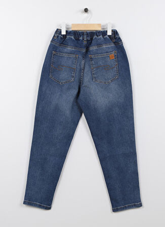 Lee Cooper Lastikli Bel Mavi Erkek Çocuk Denim Pantolon 232 LCB 121003 BALLON MID BLUE