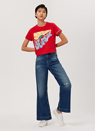 Lee Cooper V Yaka Desenli Çok Renkli Standart Kadın Elbise 232 LCF 244006 BESSIE 1 RENKLI