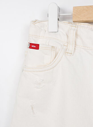 Lee Cooper Beyaz Kız Çocuk Düz Denim Pantolon 232 LCG 121003 MALDIVES WHITE JEAN