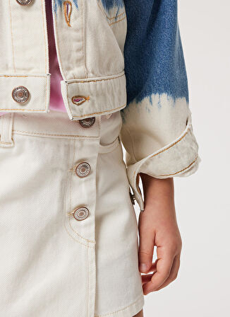 Lee Cooper Lastikli Bel Normal Beyaz Kız Çocuk Denim Şort 232 LCG 121009 TAO WHITE JEAN