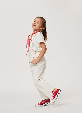 Lee Cooper Beyaz Kız Çocuk Salopet 232 LCG 125002 ROMPERS WHITE JEAN