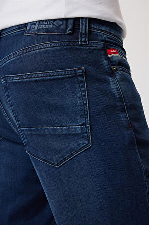 Lee Cooper Yüksek Bel Slim Fit Erkek Denim Pantolon 232 LCM 121064 JACK BLUE OD MID