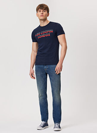 Lee Cooper Yüksek Bel Slim Fit Erkek Denim Pantolon 232 LCM 121069 JACK KIRWAN BLUE