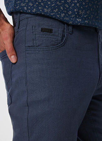 Lee Cooper Yüksek Bel Regular Straight Gri - Mavi Erkek Chino Pantolon 232 LCM 221005 RICKY ND1 GRİ MAVİ