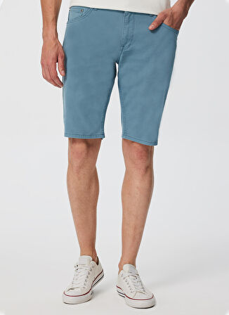 Lee Cooper Slim Fit İndigo Erkek Şort 232 LCM 221014 STOWAS INDIGO