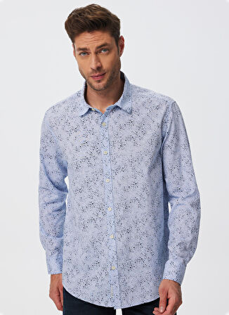 Lee Cooper Regular Fit İndigo Erkek Gömlek 232 LCM 241006 SANREMO INDIGO