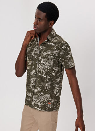Lee Cooper Regular Fit Haki Erkek Gömlek 232 LCM 241012 CARTER HAKİ