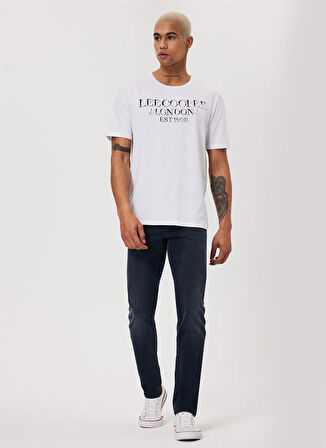 Lee Cooper Bisiklet Yaka Beyaz Erkek T-Shirt 232 LCM 242016 CADOR BEYAZ