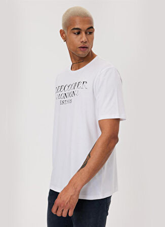 Lee Cooper Bisiklet Yaka Beyaz Erkek T-Shirt 232 LCM 242016 CADOR BEYAZ
