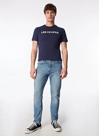 Lee Cooper Bisiklet Yaka Lacivert Erkek T-Shirt 232 LCM 242018 CARLO LACİVERT