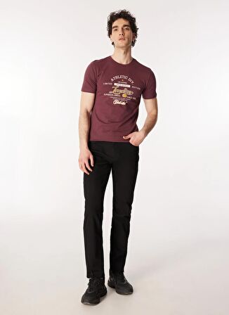 Lee Cooper Bisiklet Yaka Mürdüm Erkek T-Shirt 232 LCM 242024 DIVIDED MÜRDÜM