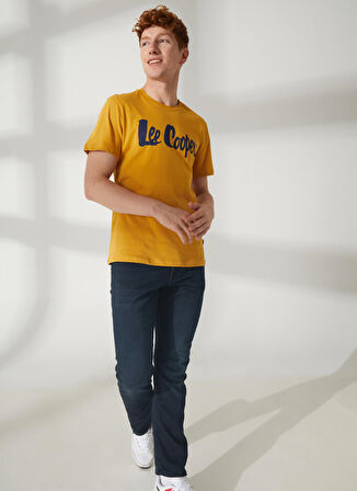 Lee Cooper Bisiklet Yaka Safran Erkek T-Shirt 232 LCM 242032 LONDONLOGO SAFRAN