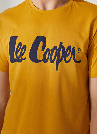 Lee Cooper Bisiklet Yaka Safran Erkek T-Shirt 232 LCM 242032 LONDONLOGO SAFRAN