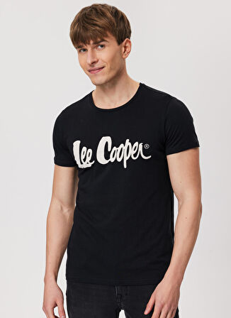 Lee Cooper Bisiklet Yaka Siyah Erkek T-Shirt 232 LCM 242032 LONDONLOGO SİYAH