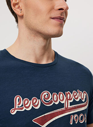 Lee Cooper Bisiklet Yaka Lacivert Erkek T-Shirt 232 LCM 242043 HARDY LACİVERT