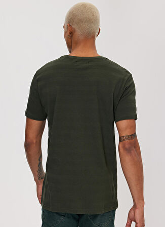 Lee Cooper Bisiklet Yaka Haki Erkek T-Shirt 232 LCM 242060 BAINES HAKİ