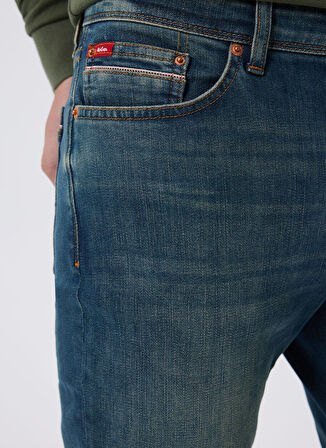 Lee Cooper Normal Bel Skinny Fit Erkek Denim Pantolon 241 LCM 121059 JEFF FERB NILE BLUE
