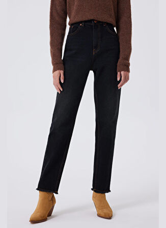 Lee Cooper Normal Bel Bol Paça Mom Fit Gri Kadın Denim Pantolon 241 LCF 121012 MARLYN ROSADA VBL ST