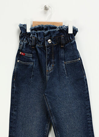 Lee Cooper Normal Bel Koyu Mavi Kız Çocuk Denim Pantolon 241 LCG 121002 KELLY DARK BLUE