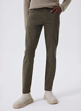 Lee Cooper Normal Bel Slim Straight Haki Erkek Chino Pantolon 241 LCM 221006 JAGGER HAKI