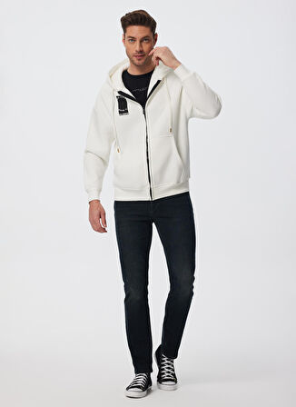 Lee Cooper Kapüşon Yaka Beyaz Erkek Sweatshırt 241 LCM 241009 MERRY BEYAZ