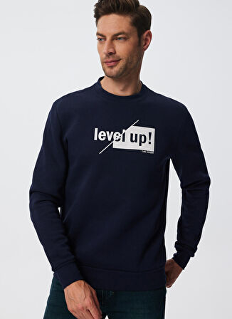 Lee Cooper O Yaka Lacivert Erkek Sweatshırt 241 LCM 241010 KAI LACIVERT