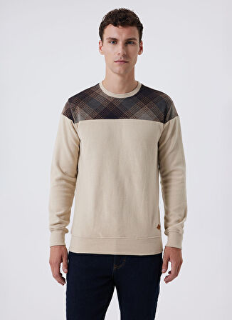 Lee Cooper O Yaka Bej Erkek Sweatshırt 241 LCM 241011 ZAYN BEJ-KAHVE