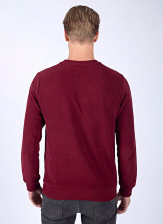 Lee Cooper O Yaka Bordo Erkek Sweatshırt 241 LCM 241015 NEWDIAGONAL BORDO