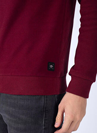 Lee Cooper O Yaka Bordo Erkek Sweatshırt 241 LCM 241015 NEWDIAGONAL BORDO