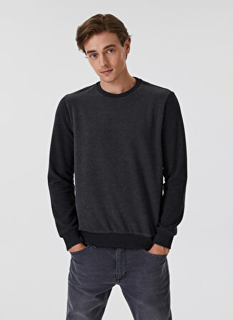 Lee Cooper O Yaka Gri Erkek Sweatshırt 241 LCM 241015 NEWDIAGONAL GRI