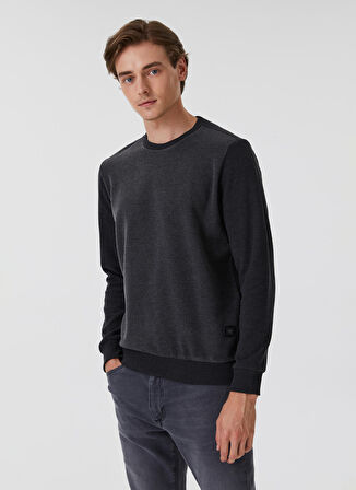 Lee Cooper O Yaka Gri Erkek Sweatshırt 241 LCM 241015 NEWDIAGONAL GRI