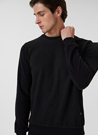 Lee Cooper O Yaka Siyah Erkek Sweatshırt 241 LCM 241015 NEWDIAGONAL SIYAH
