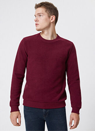 Lee Cooper O Yaka Bordo Erkek Sweatshırt 241 LCM 241016 NEWDWADE BORDO