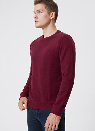 Lee Cooper O Yaka Bordo Erkek Sweatshırt 241 LCM 241016 NEWDWADE BORDO