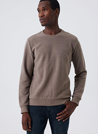 Lee Cooper O Yaka Bej Erkek Sweatshırt 241 LCM 241016 NEWDWADE K. BEJ