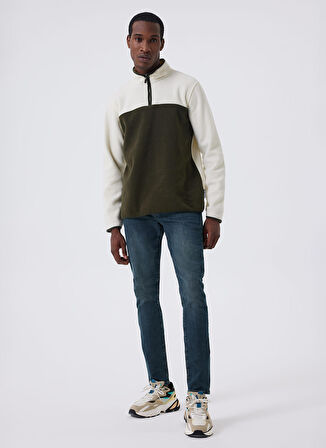 Lee Cooper Ekru Erkek Polar Sweatshırt 241 LCM 241027 DIAGO EKRU-HAKI