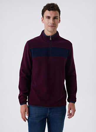 Lee Cooper Dik Yaka Bordo Erkek Sweatshırt 241 LCM 241067 POYS BORDO