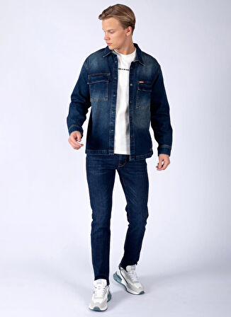 Lee Cooper Regular Fit Erkek Denim Gömlek 241 LCM 141007 KARELA HEINDALL BLUE