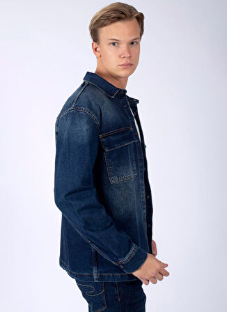 Lee Cooper Regular Fit Erkek Denim Gömlek 241 LCM 141007 KARELA HEINDALL BLUE