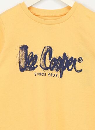 Lee Cooper Baskılı Sarı Erkek T-Shirt 242 LCB 242002 DRAWINGLOGO SARI