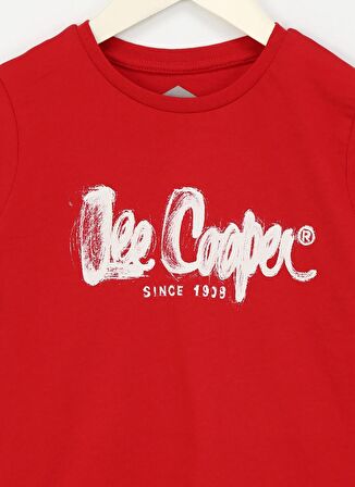 Lee Cooper Baskılı Kırmızı Erkek T-Shirt 242 LCB 242002 DRAWINGLOGO KIRMIZI