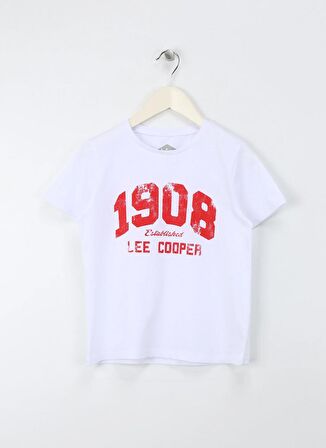 Lee Cooper Baskılı Beyaz Erkek Çocuk T-Shirt 242 LCB 242003 LEGOS BEYAZ