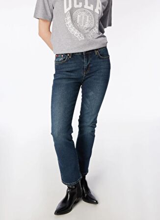 Lee Cooper Geniş Paça Straight Gökmavi Kadın Denim Pantolon 242 LCF 121015 SUSIE ROXY COP MID