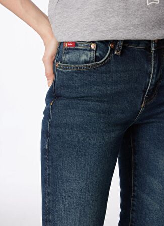 Lee Cooper Geniş Paça Straight Gökmavi Kadın Denim Pantolon 242 LCF 121015 SUSIE ROXY COP MID