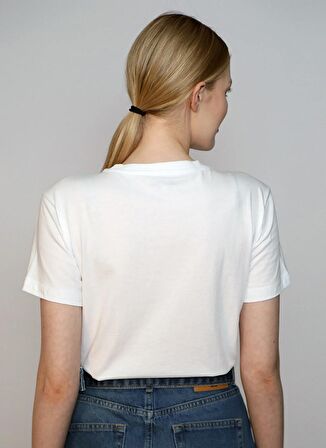 Lee Cooper O Yaka Baskılı Beyaz Kadın T-Shirt 242 LCF 242007 WILD BEYAZ