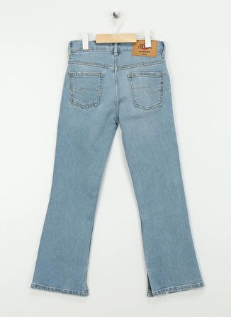 Lee Cooper Normal Bel Mavi Kız Çocuk Denim Pantolon 242 LCG 121007 FLARE EASTER BLUE