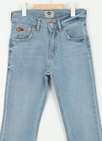 Lee Cooper Normal Bel Mavi Kız Çocuk Denim Pantolon 242 LCG 121007 FLARE EASTER BLUE