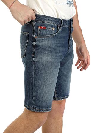 Lee Cooper Regular Fit Erkek Denim Şort 242 LCM 121070 ELYO MANDIE DB MID